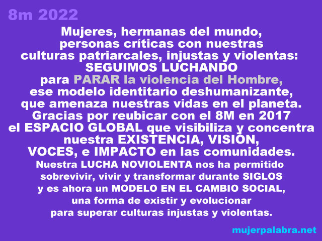 8m 2022 Postal Español Mujer Palabra