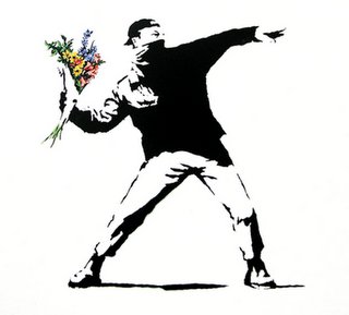 Bansky - Flores que matan, posteado por Asun