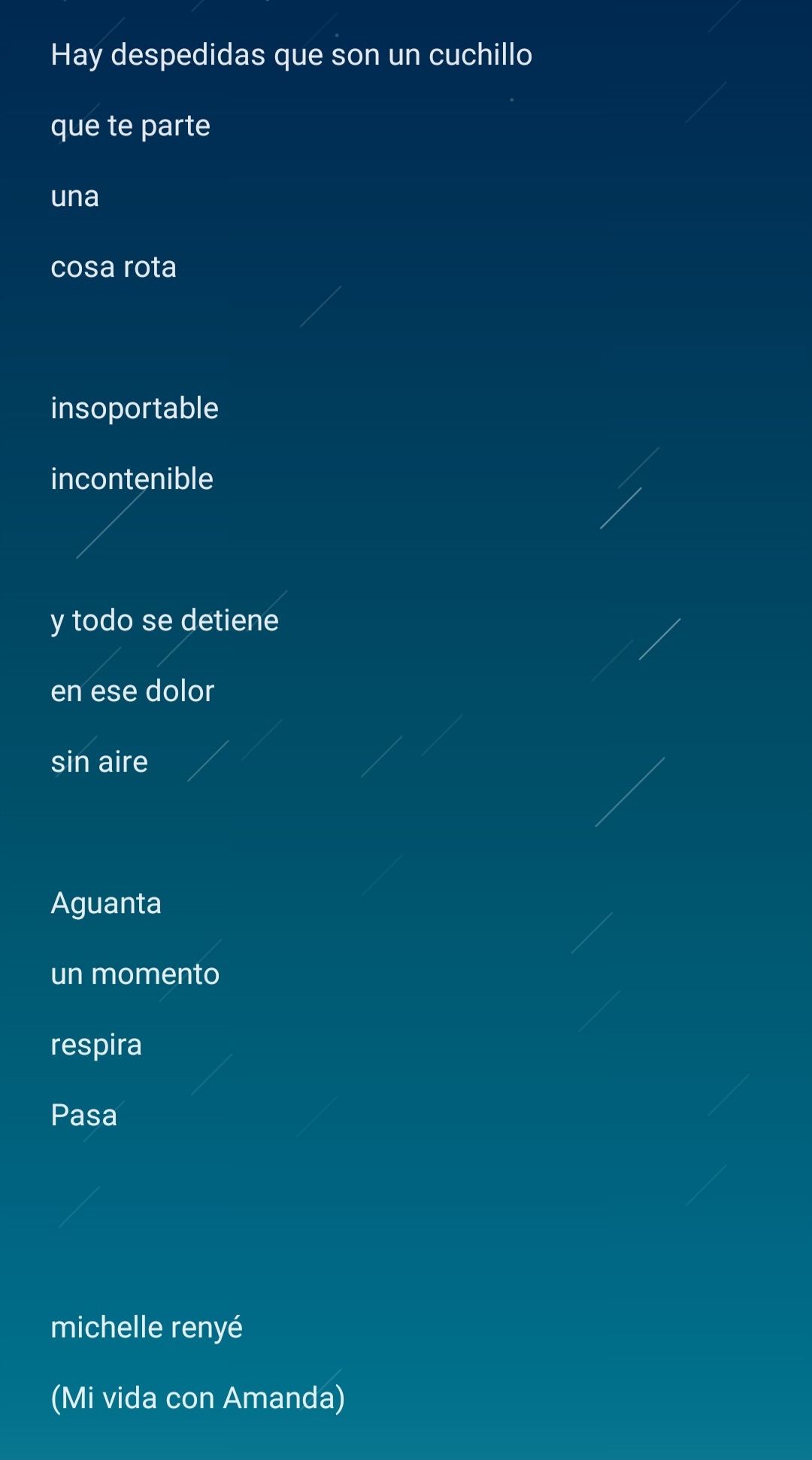 Despedidas poema Palabras Cuaderno De Apuntes De Michelle Reny 