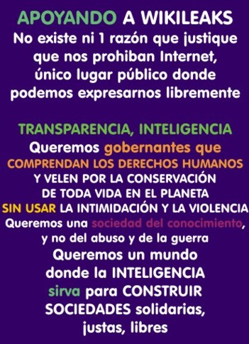 Apoyo a Wikileaks