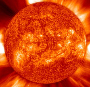 Sol por SOHO/LASCO, enero, 2012